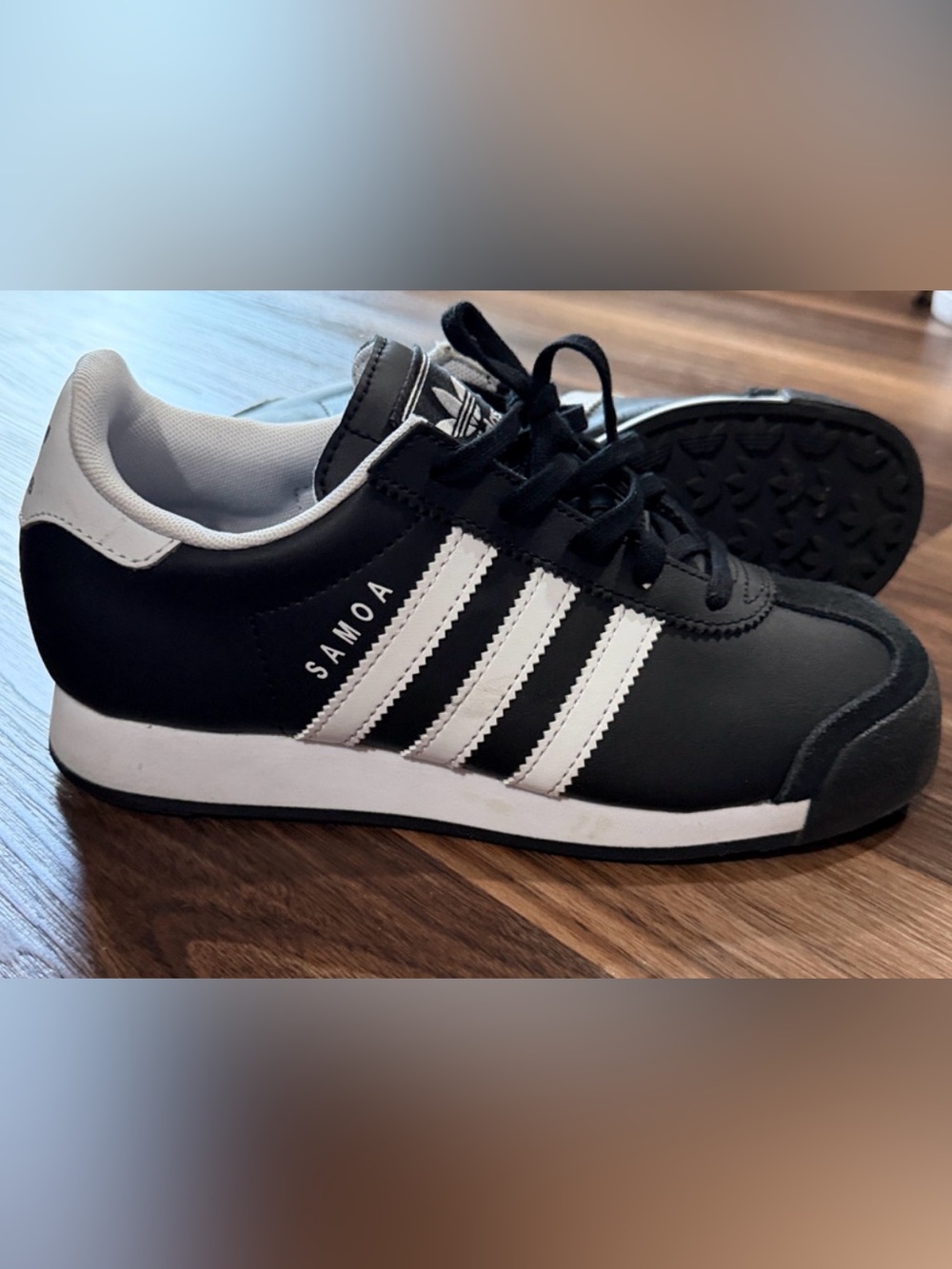 Adidas Boys Samoa Black & White Size 3